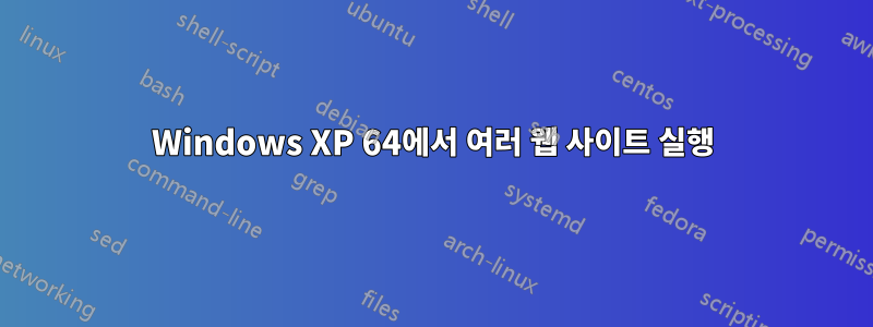 Windows XP 64에서 여러 웹 사이트 실행