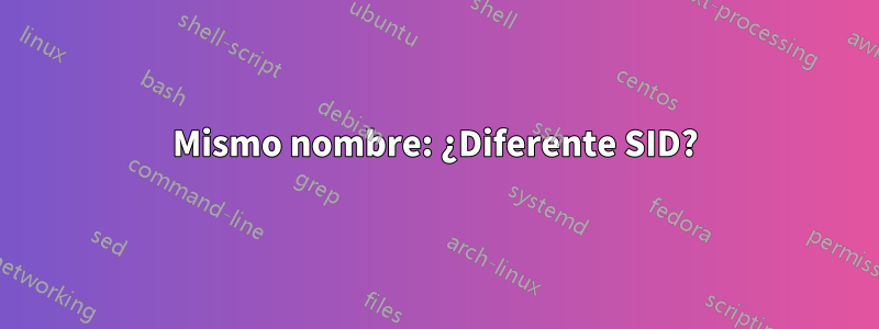 Mismo nombre: ¿Diferente SID?