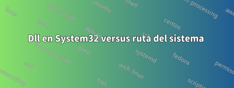 Dll en System32 versus ruta del sistema