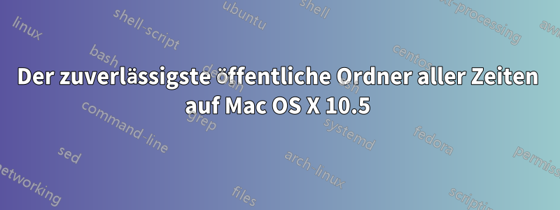 Der zuverlässigste öffentliche Ordner aller Zeiten auf Mac OS X 10.5