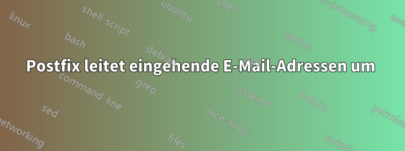 Postfix leitet eingehende E-Mail-Adressen um