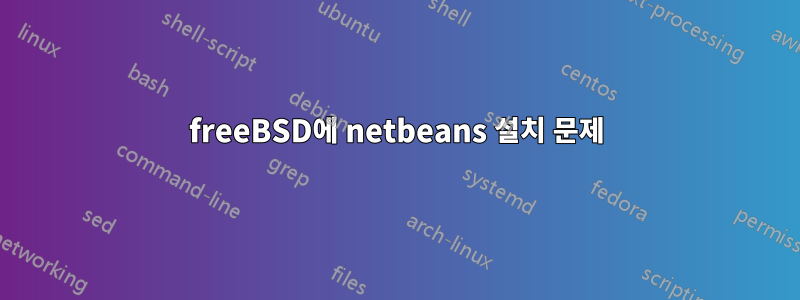 freeBSD에 netbeans 설치 문제