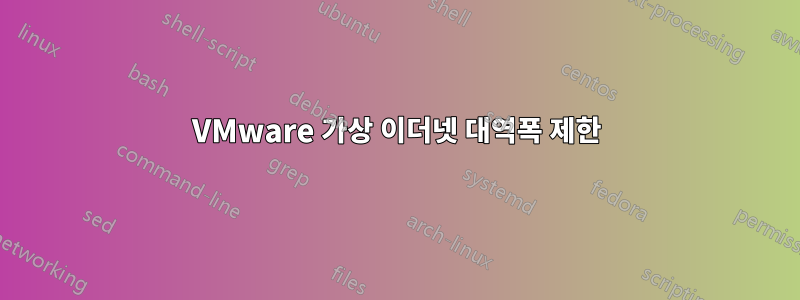 VMware 가상 이더넷 대역폭 제한