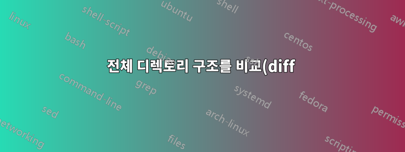 전체 디렉토리 구조를 비교(diff)하는 가장 좋은 방법은 무엇입니까?