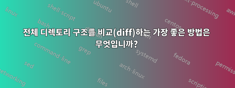 전체 디렉토리 구조를 비교(diff)하는 가장 좋은 방법은 무엇입니까?