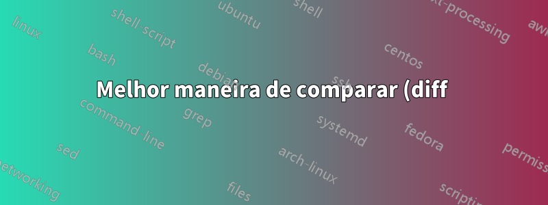 Melhor maneira de comparar (diff) uma estrutura de diretórios completa?