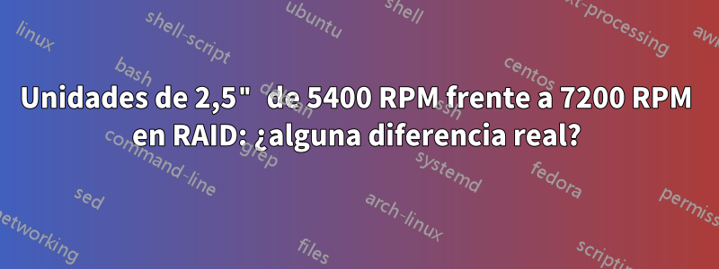 Unidades de 2,5" de 5400 RPM frente a 7200 RPM en RAID: ¿alguna diferencia real?