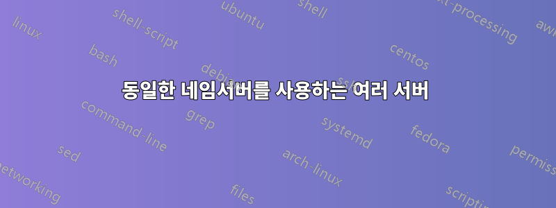 동일한 네임서버를 사용하는 여러 서버