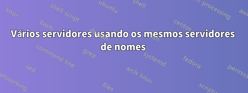 Vários servidores usando os mesmos servidores de nomes