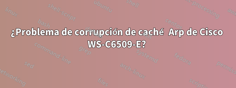 ¿Problema de corrupción de caché Arp de Cisco WS-C6509-E?