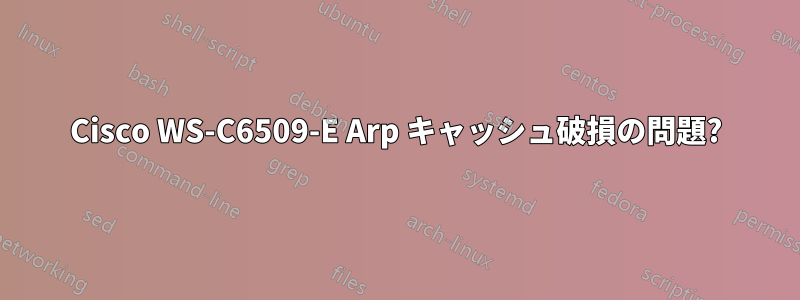 Cisco WS-C6509-E Arp キャッシュ破損の問題?