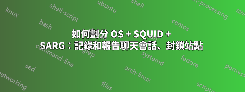 如何劃分 OS + SQUID + SARG：記錄和報告聊天會話、封鎖站點