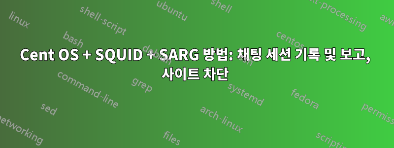 Cent OS + SQUID + SARG 방법: 채팅 세션 기록 및 보고, 사이트 차단