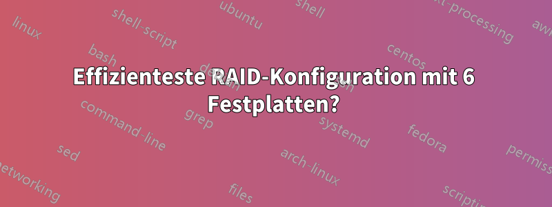 Effizienteste RAID-Konfiguration mit 6 Festplatten?