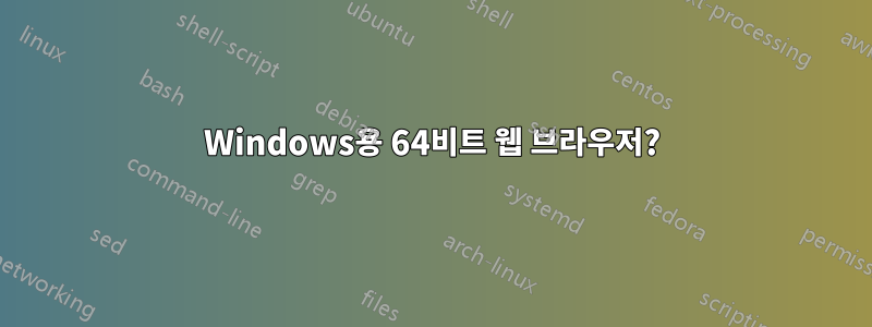 Windows용 64비트 웹 브라우저?