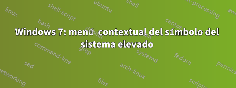 Windows 7: menú contextual del símbolo del sistema elevado