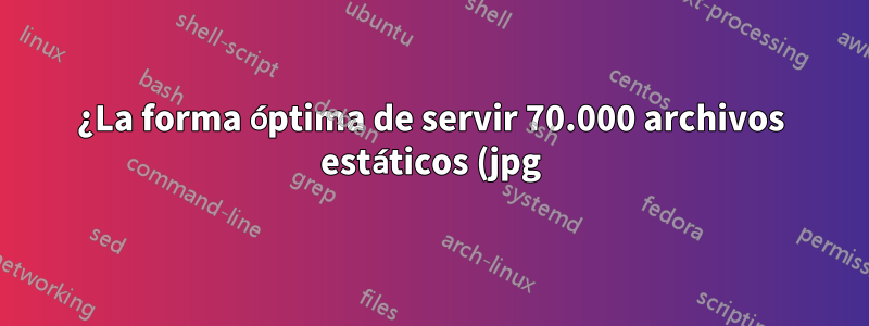¿La forma óptima de servir 70.000 archivos estáticos (jpg)?
