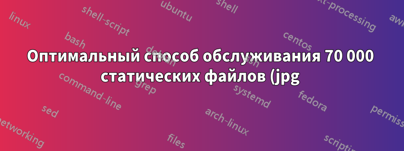 Оптимальный способ обслуживания 70 000 статических файлов (jpg)?