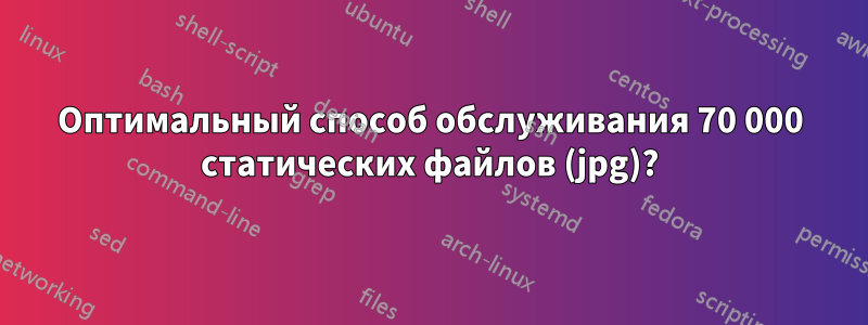 Оптимальный способ обслуживания 70 000 статических файлов (jpg)?