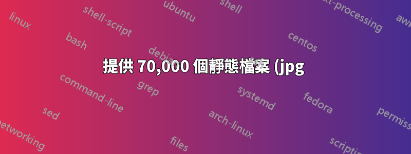 提供 70,000 個靜態檔案 (jpg) 的最佳方式?