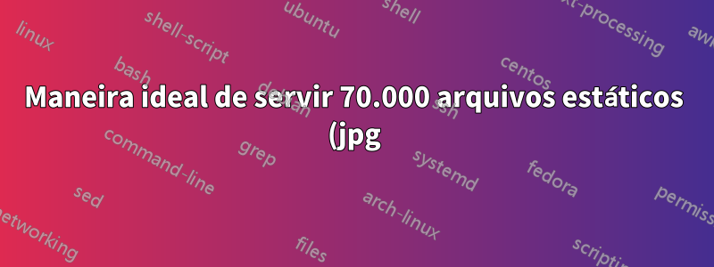 Maneira ideal de servir 70.000 arquivos estáticos (jpg)?