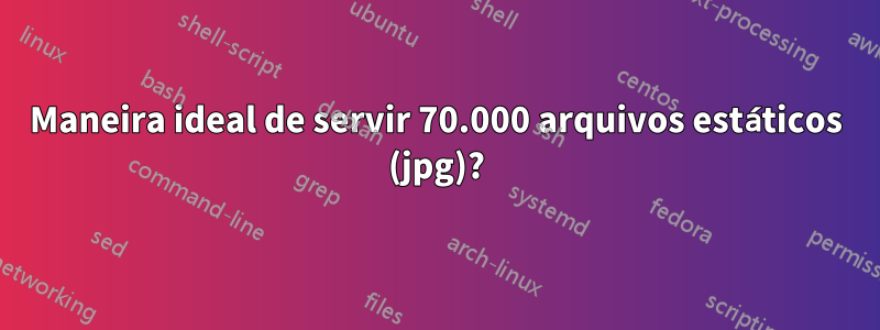 Maneira ideal de servir 70.000 arquivos estáticos (jpg)?