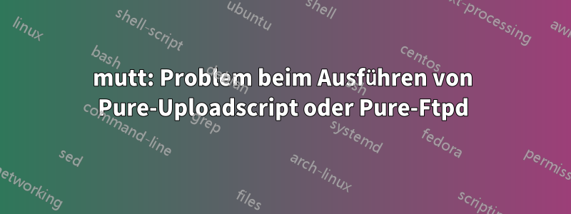 mutt: Problem beim Ausführen von Pure-Uploadscript oder Pure-Ftpd