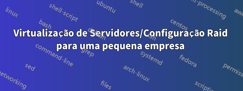 Virtualização de Servidores/Configuração Raid para uma pequena empresa