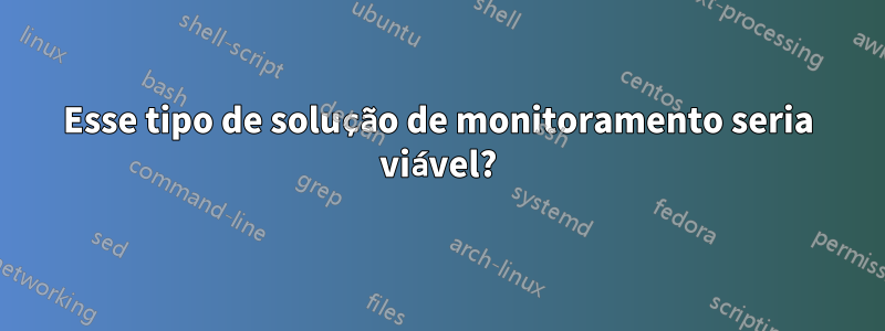 Esse tipo de solução de monitoramento seria viável?