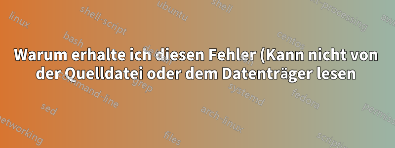 Warum erhalte ich diesen Fehler (Kann nicht von der Quelldatei oder dem Datenträger lesen), wenn ich versuche, einen Ordner und seine Dateien aus einer Dokumentbibliothek auf einer „Meine Site“ auf eine andere „Meine Site“ zu verschieben?