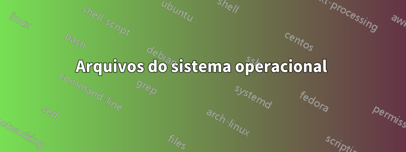 Arquivos do sistema operacional