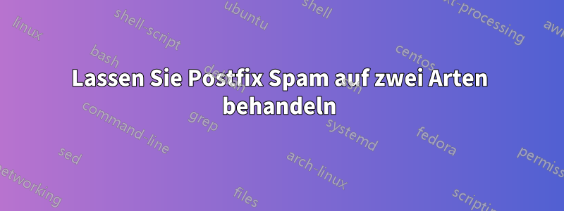 Lassen Sie Postfix Spam auf zwei Arten behandeln