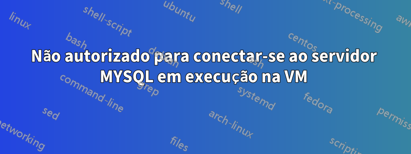 Não autorizado para conectar-se ao servidor MYSQL em execução na VM