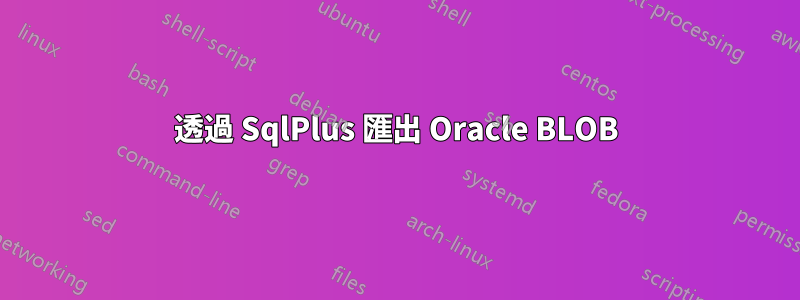 透過 SqlPlus 匯出 Oracle BLOB