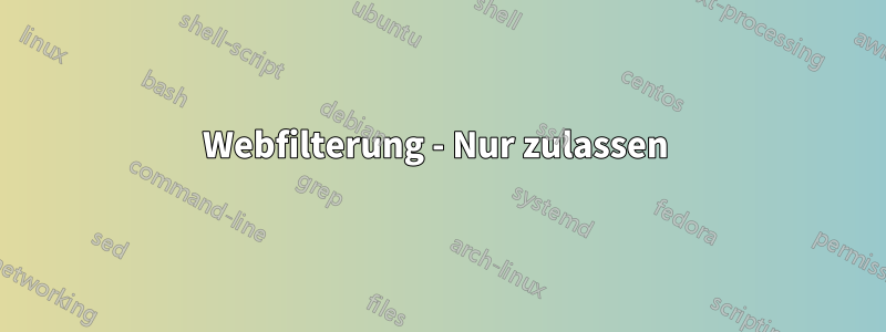 Webfilterung - Nur zulassen 