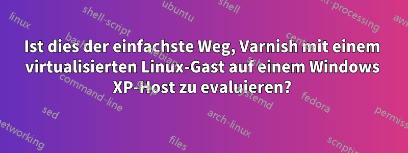 Ist dies der einfachste Weg, Varnish mit einem virtualisierten Linux-Gast auf einem Windows XP-Host zu evaluieren?