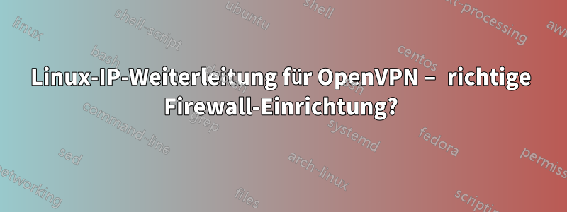 Linux-IP-Weiterleitung für OpenVPN – richtige Firewall-Einrichtung?