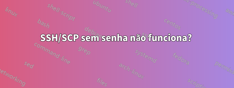 SSH/SCP sem senha não funciona?