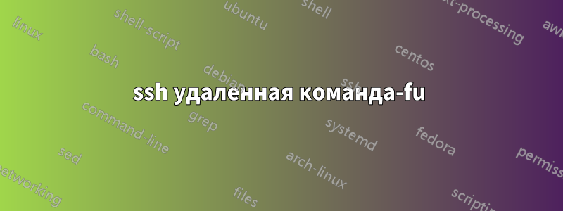 ssh удаленная команда-fu