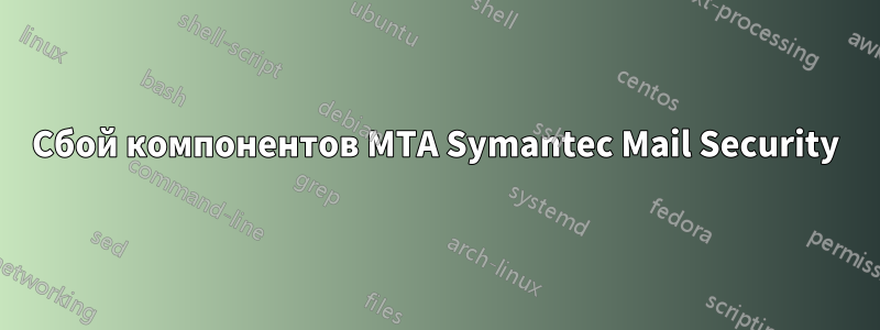 Сбой компонентов MTA Symantec Mail Security