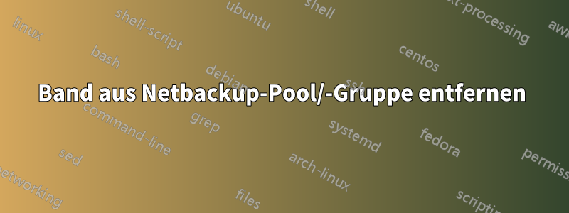 Band aus Netbackup-Pool/-Gruppe entfernen