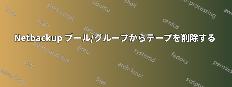 Netbackup プール/グループからテープを削除する