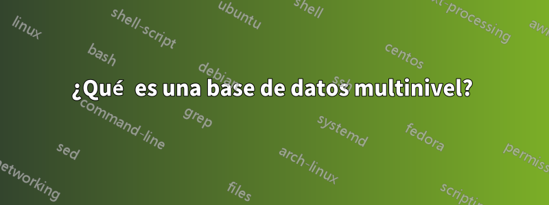 ¿Qué es una base de datos multinivel?