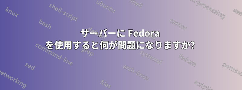 サーバーに Fedora を使用すると何が問題になりますか?