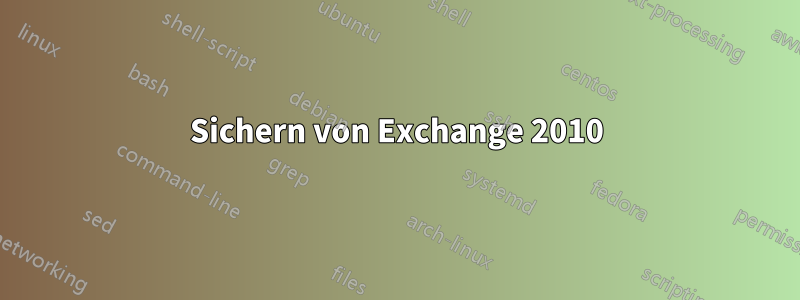 Sichern von Exchange 2010