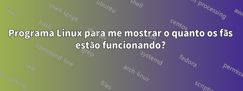 Programa Linux para me mostrar o quanto os fãs estão funcionando?