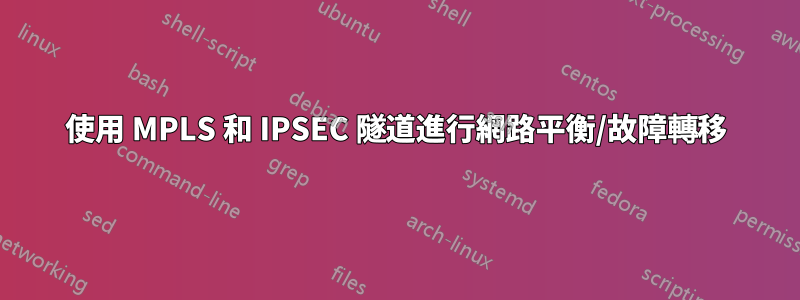 使用 MPLS 和 IPSEC 隧道進行網路平衡/故障轉移