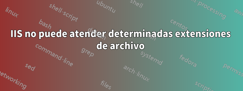 IIS no puede atender determinadas extensiones de archivo