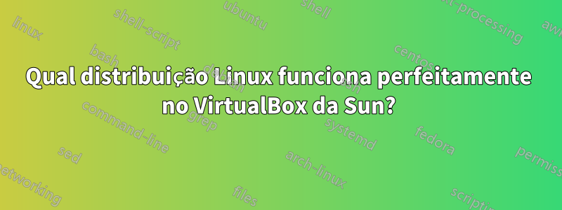 Qual distribuição Linux funciona perfeitamente no VirtualBox da Sun?