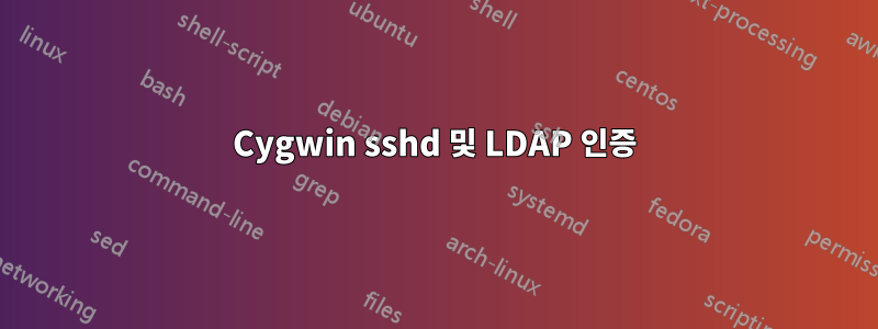 Cygwin sshd 및 LDAP 인증